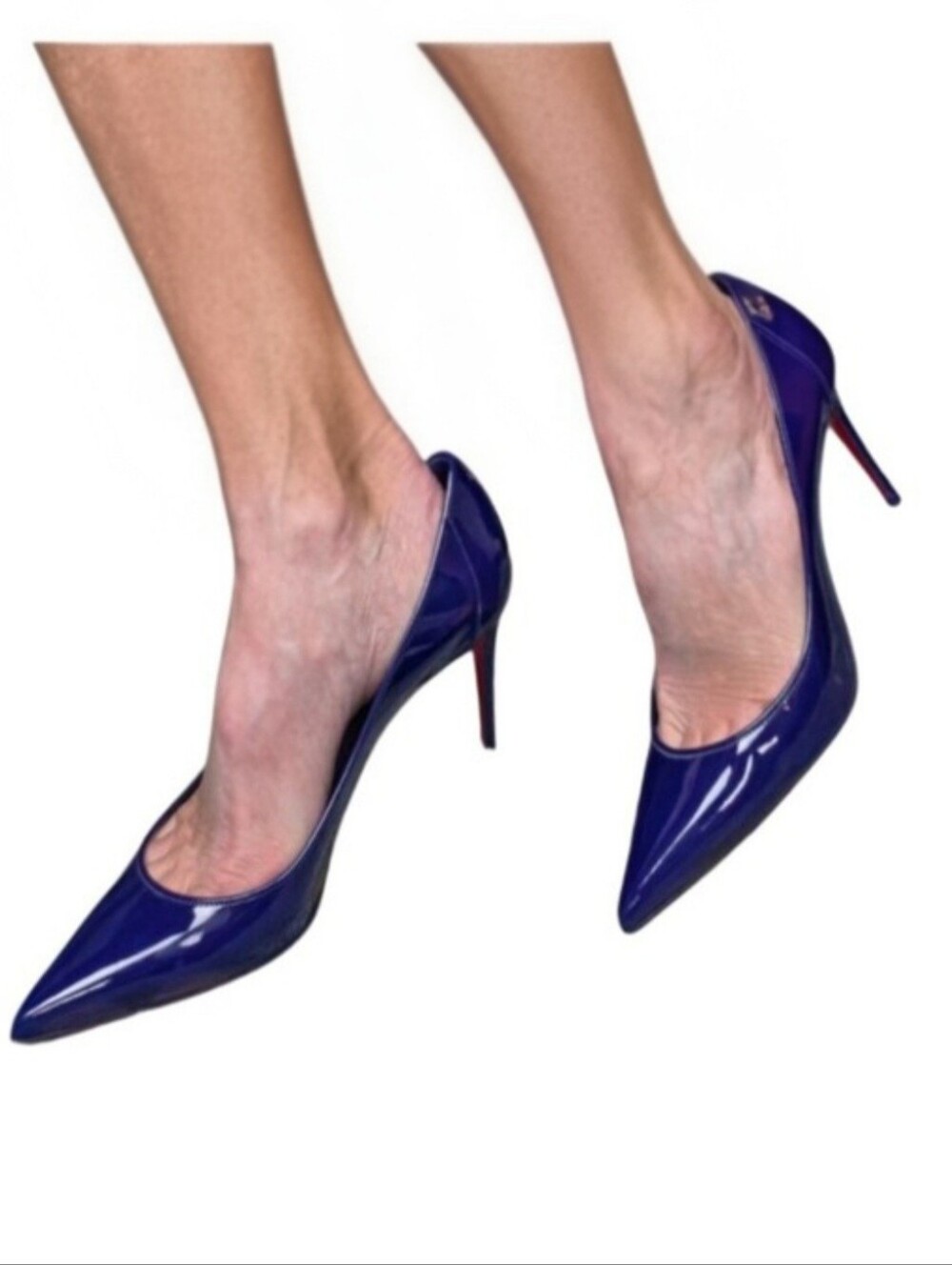 CHRISTIAN LOUBOUTIN Sporty Kate 85 Patent Leather Pumps In Galactiqueen Midnight